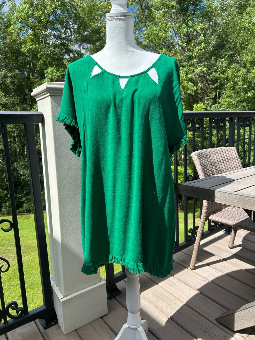 Umgee Emerald Green Top with Scoop Neck XL
